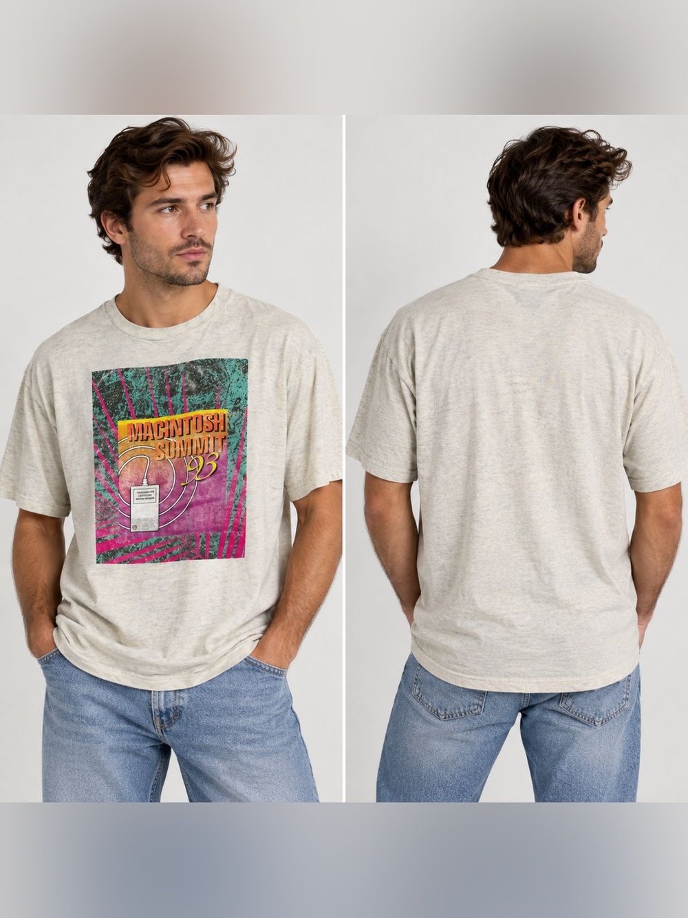 Rare! Vintage 90s 1993 Macintosh Computers Summit Apple Shirt Santa Barbara